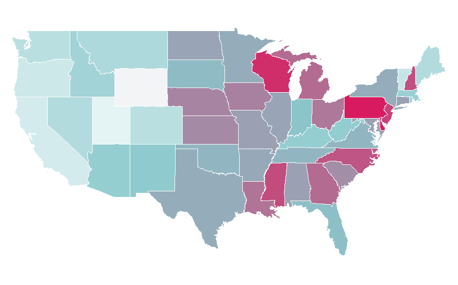 Affinity by region — Michael Strahan, United States