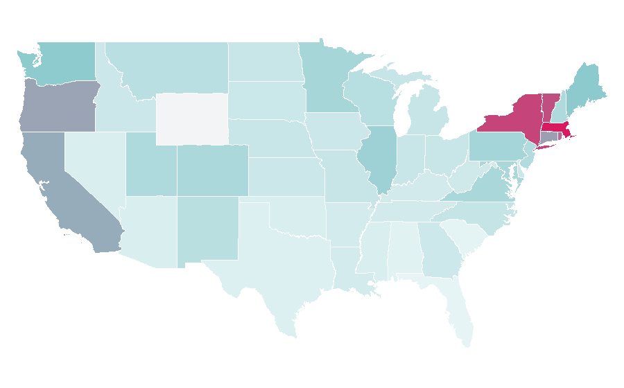 Affinity by region — Michel Foucault, United States