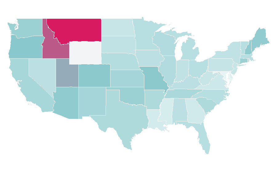 Affinität nach Region — Michelle Pfeiffer, USA