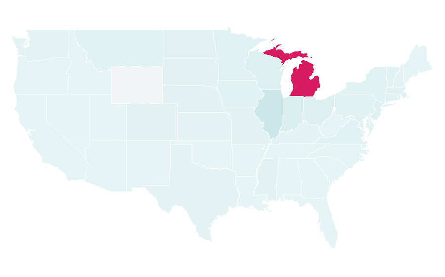 Affinity by region — Michigan State University, United States