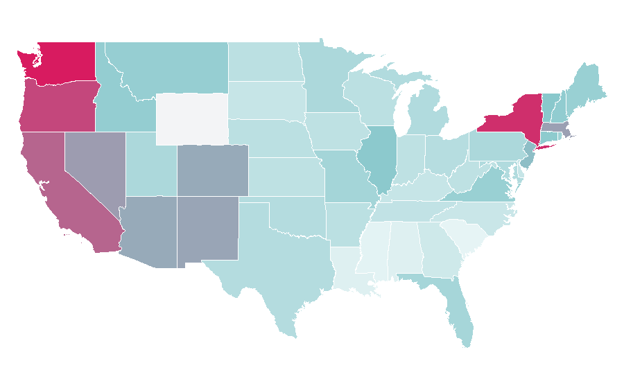 Affinity by region — Michio Kaku, United States