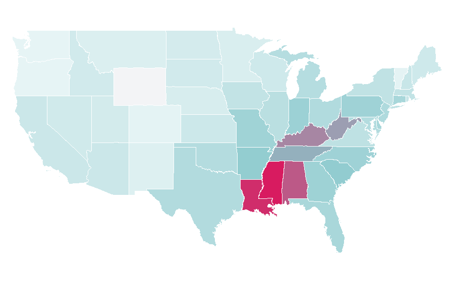 Affinity by region — Mickey Mouse Clubhouse, United States