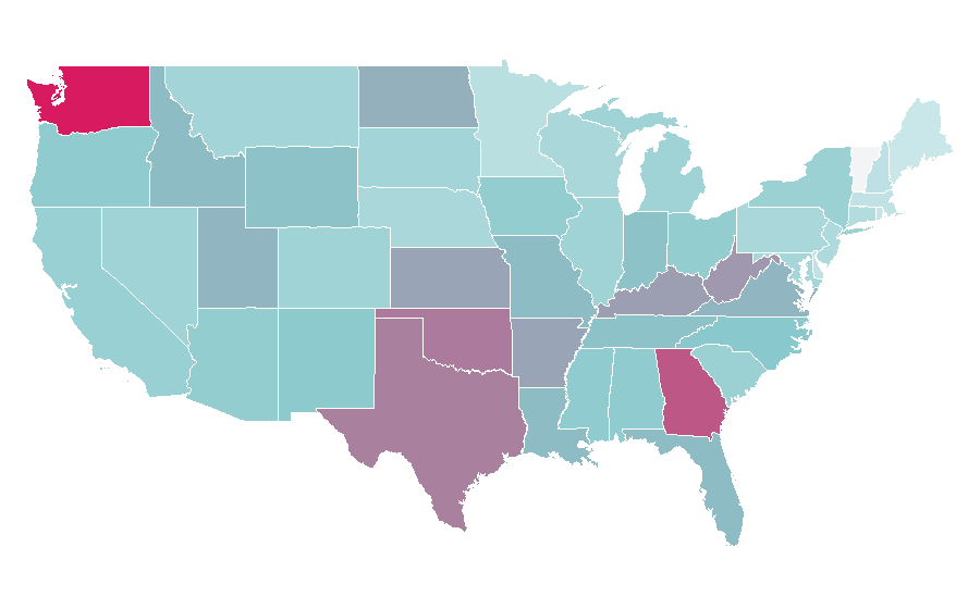 Affinität nach Region — Microsoft, USA