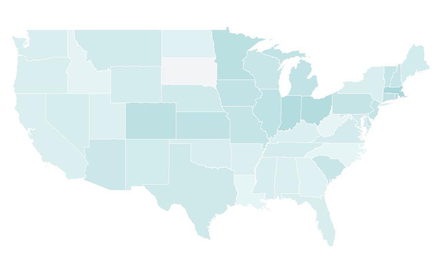 Affinity by region — Midas (automotive service), United States