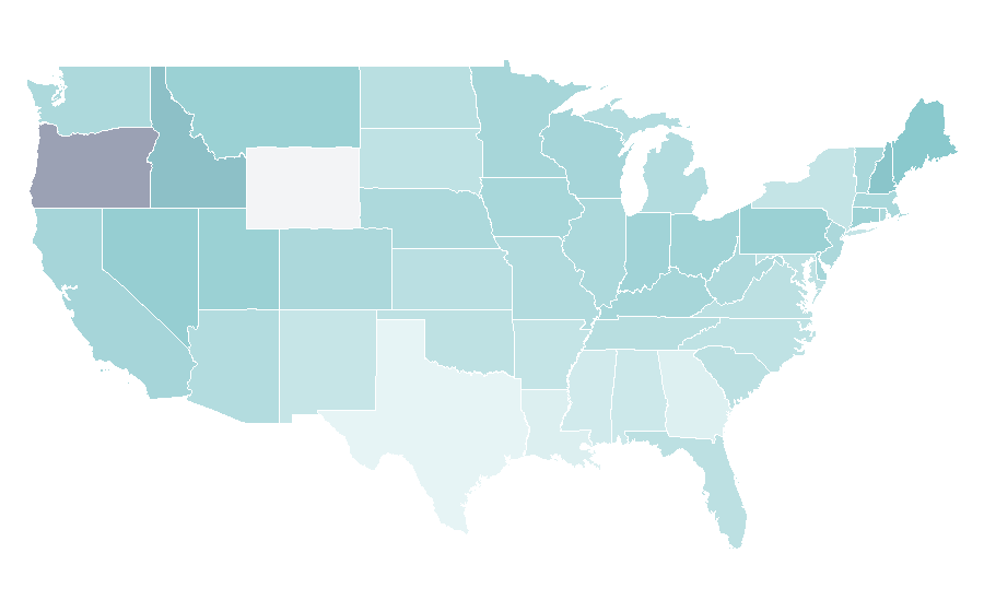 Affinity by region — Mike Love, United States