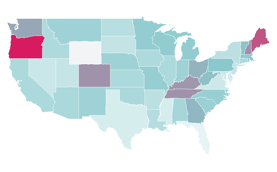 Affinity by region — Mike Patton, United States