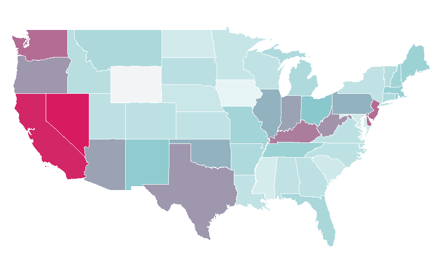 Affinity by region — Mikey Way, United States