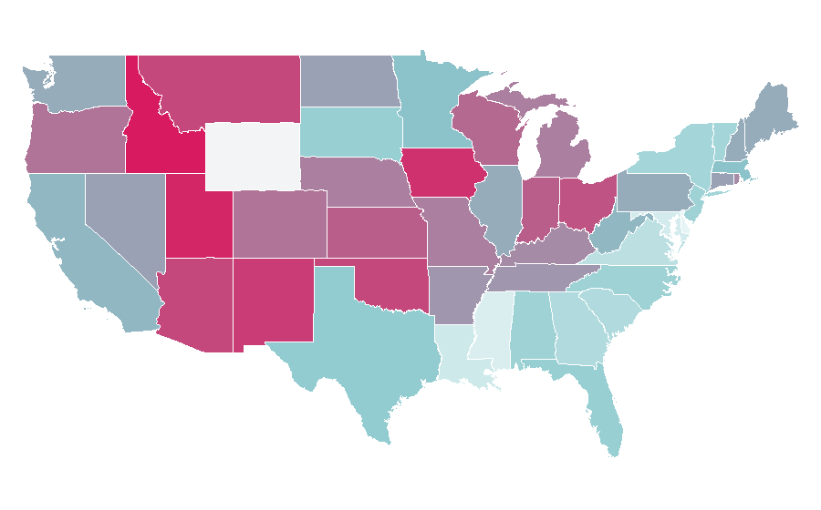 Affinity by region — Mila Kunis, United States