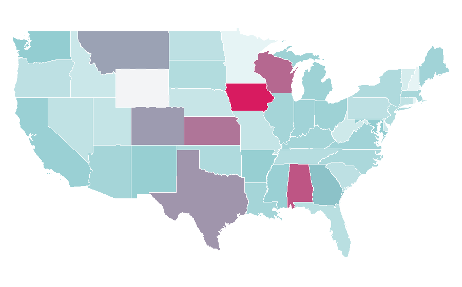 Affinity by region — MILES, United States