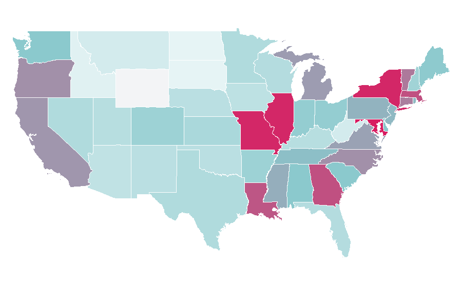 Affinity by region — Miles Davis, United States