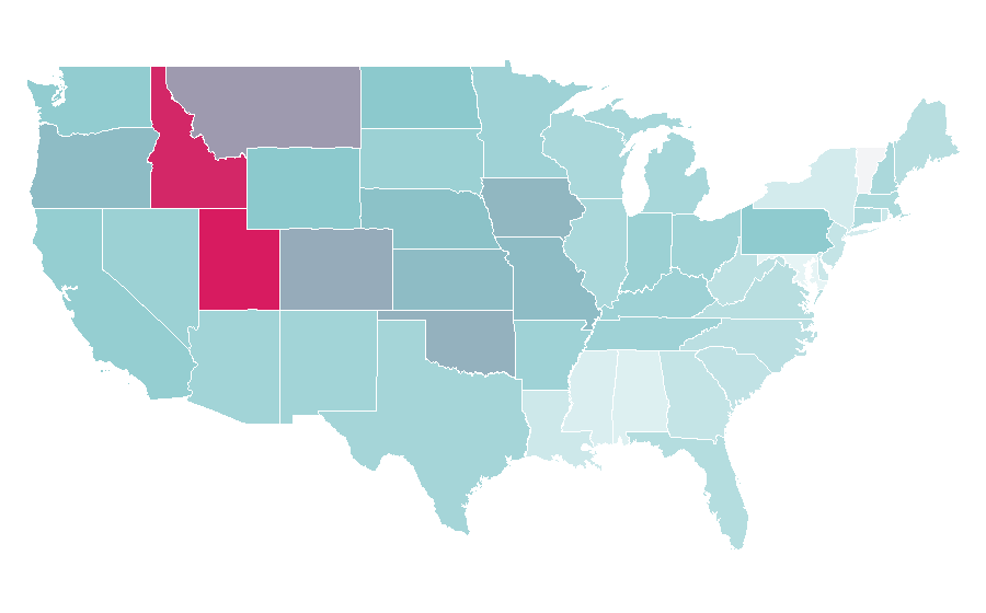 Affinity by region — Miles Teller, United States