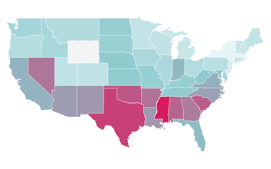 Affinité par région — Military branch, États-Unis