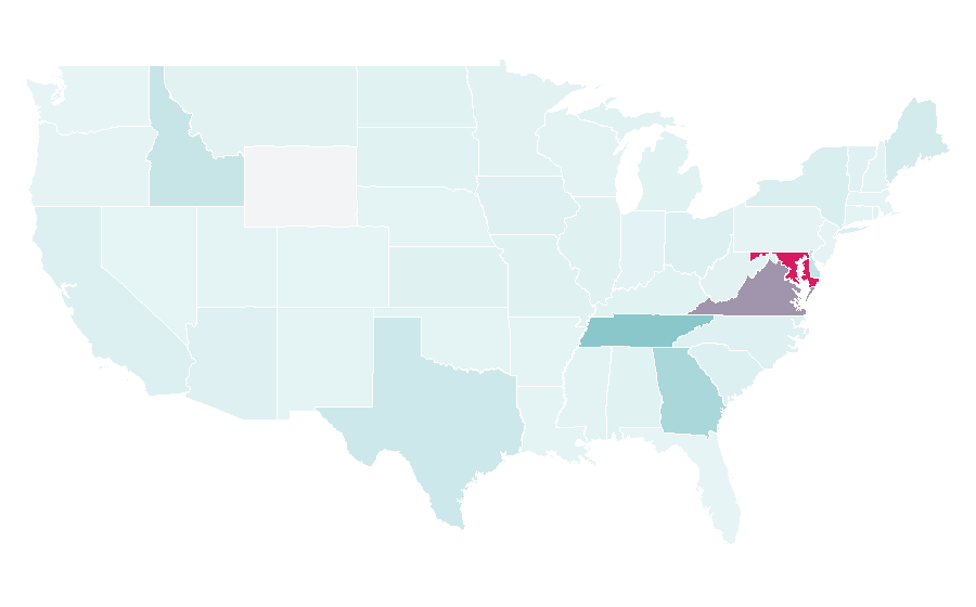 Affinity by region — Milk and Honey (musical), United States
