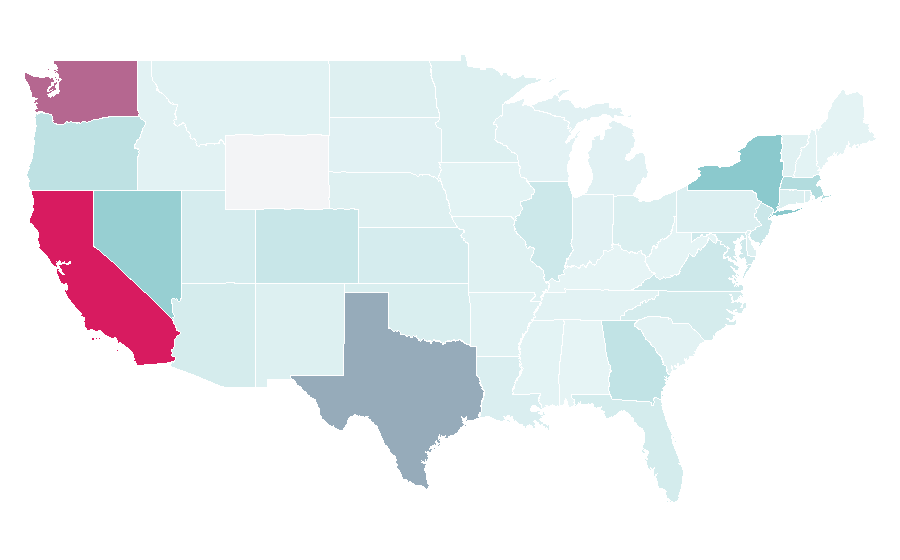 Affinity by region — Milk tea, United States