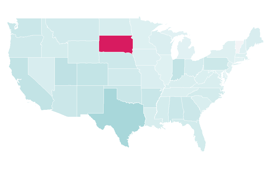 Affinity by region — Milky Way (chocolate bar), United States