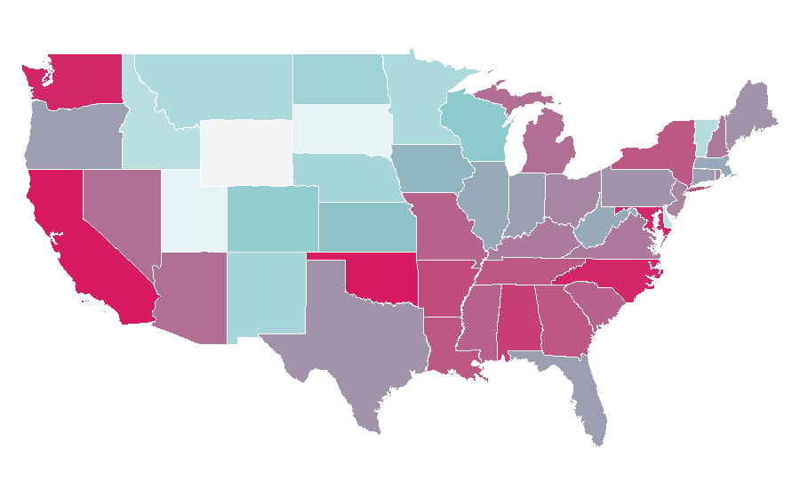 Affinität nach Region — Millennials, USA