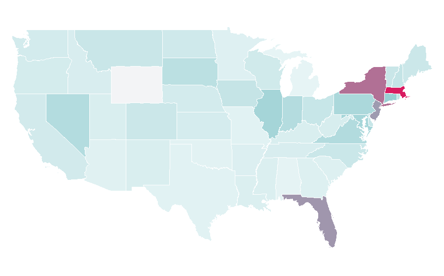 Affinity by region — Millwall F.C., United States