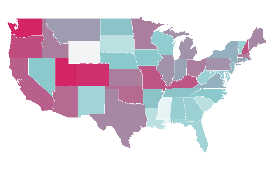 Affinität nach Region — Milly Alcock, USA