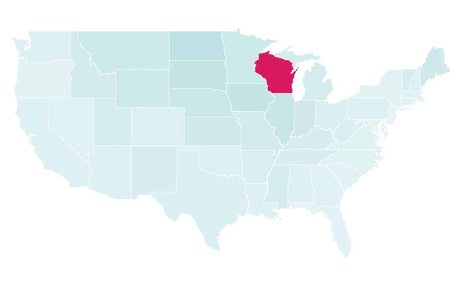 Affinité par région — Milwaukee, États-Unis