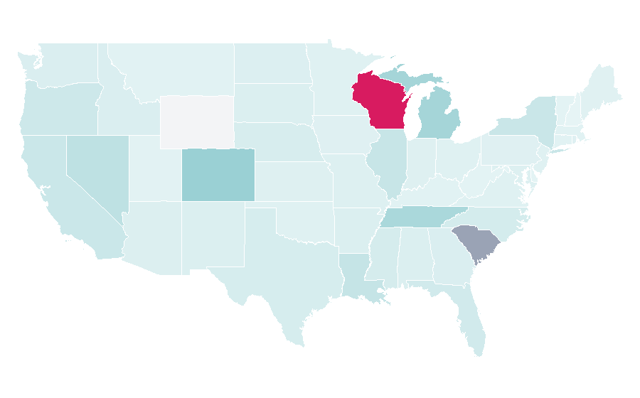 Affinity by region — Mimosa, United States