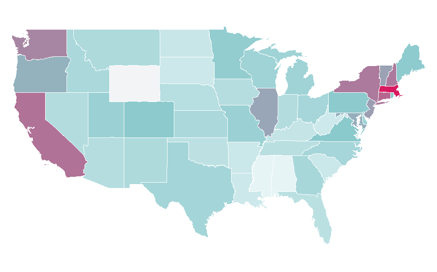 Affinity by region — Mindy Kaling, United States