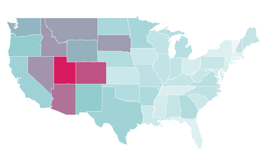 Affinity by region — Mine, United States