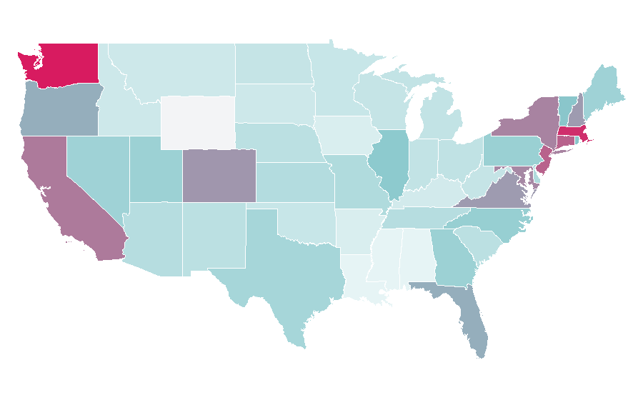 Affinity by region — Mini Countryman, United States