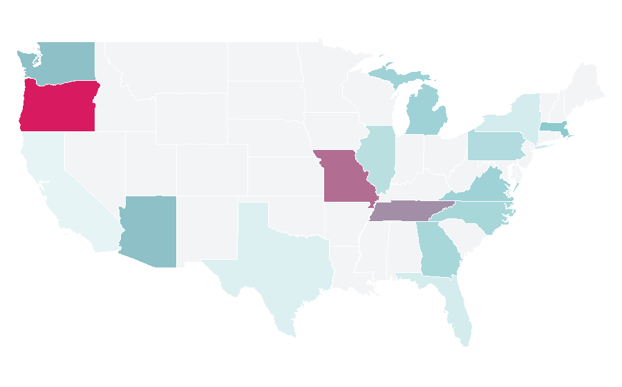 Affinity by region — Mini sport utility vehicle, United States