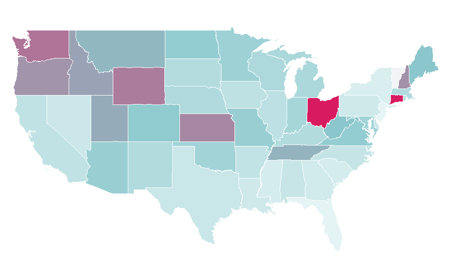 Affinity by region — Miniature wargaming, United States