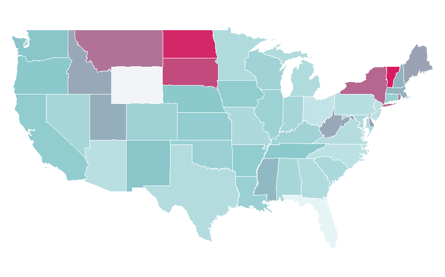 Affinity by region — Minimal music, United States