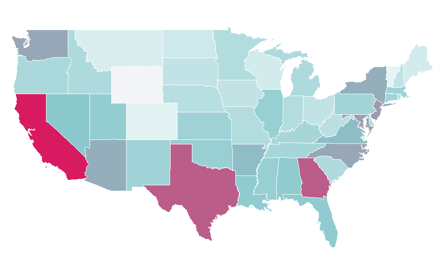 Affinität nach Region — Minimalism, USA
