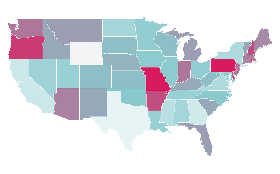 Affinity by region — Miniseries, United States