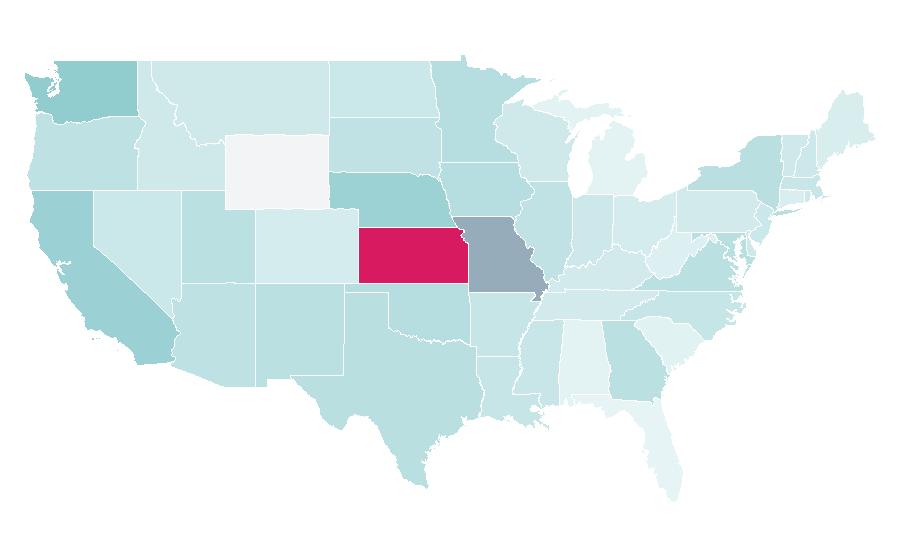 Affinity by region — Miniskirt, United States