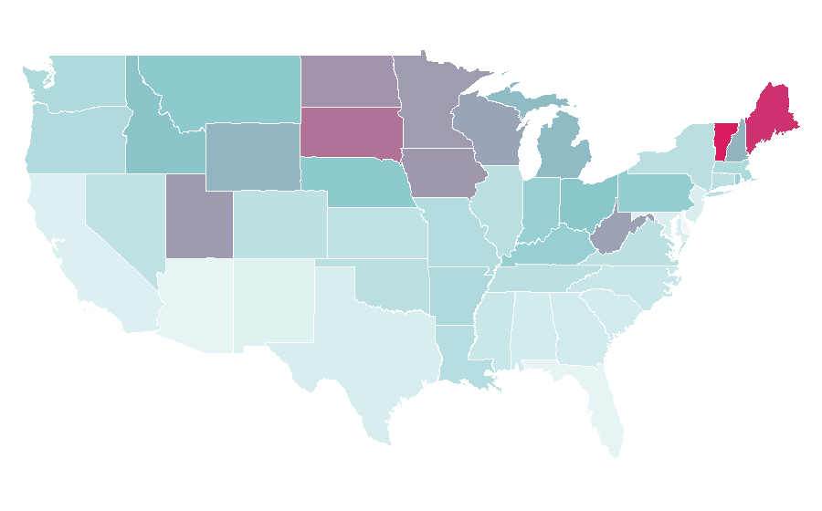 Affinity by region — Mink, United States