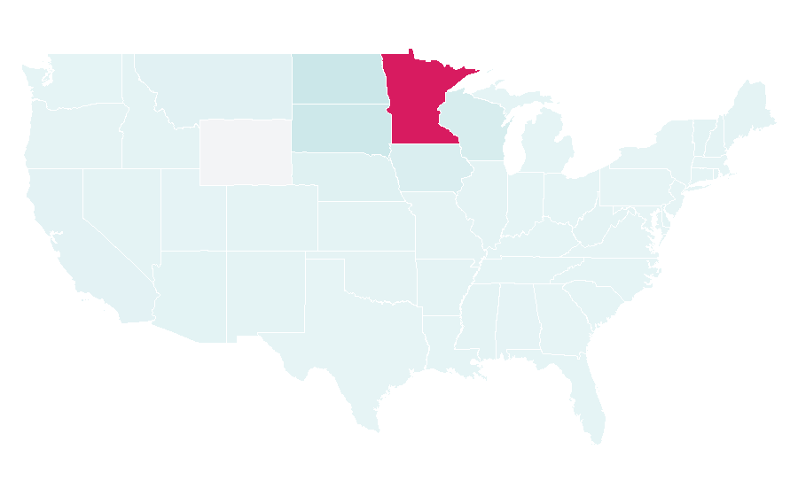 Affinity by region — Minnesota Golden Gophers, United States