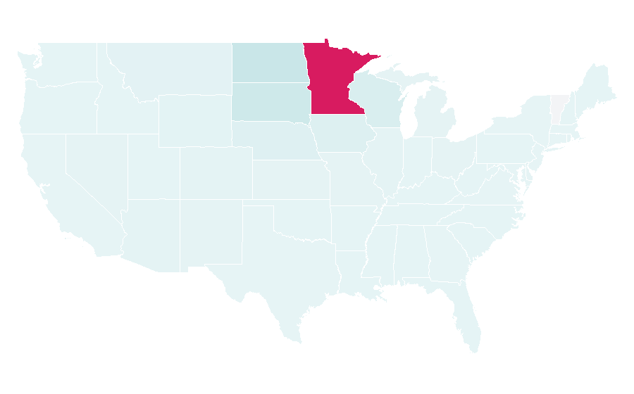 Affinity by region — Minnesota Golden Gophers football, United States