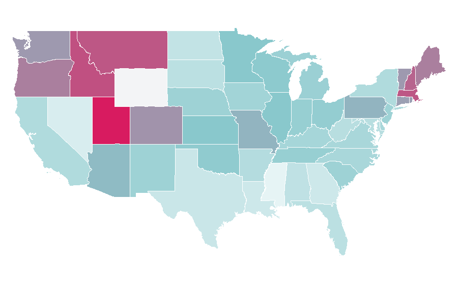 Affinity by region — Minnie Driver, United States