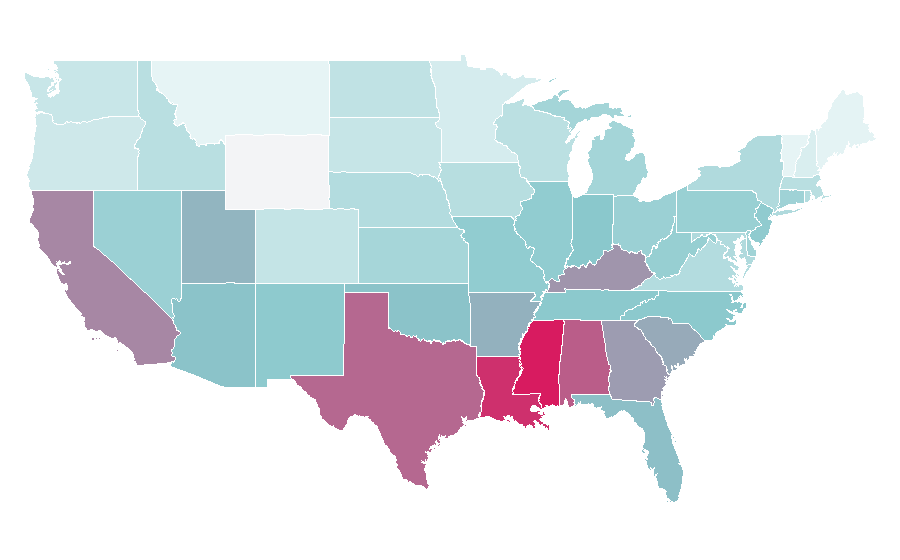Affinity by region — Minnie Mouse, United States