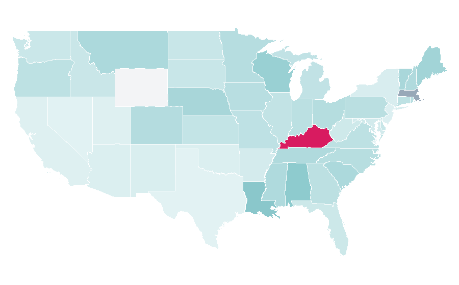 Affinity by region — Mint julep, United States