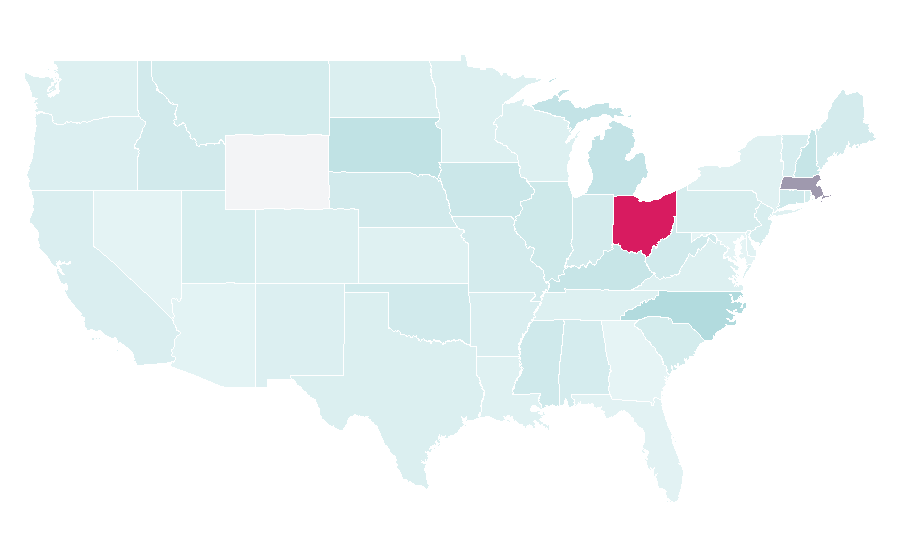 Affinity by region — Minutemen (band), United States