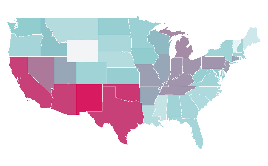 Affinity by region — Miranda Cosgrove, United States