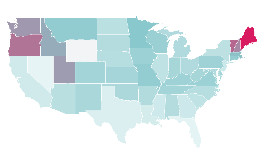 Affinity by region — Miranda Hart, United States