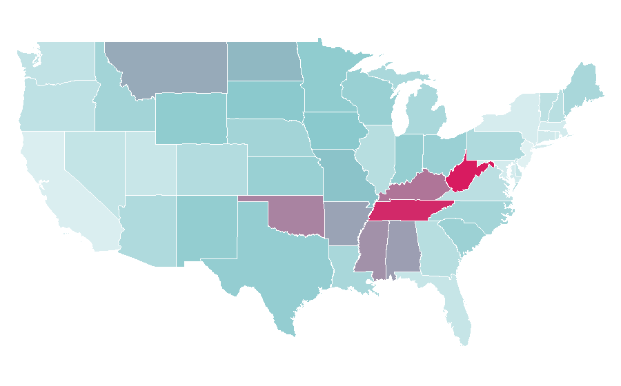 Affinity by region — Miranda Lambert, United States