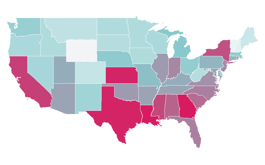 Affinität nach Region — Mirror, USA