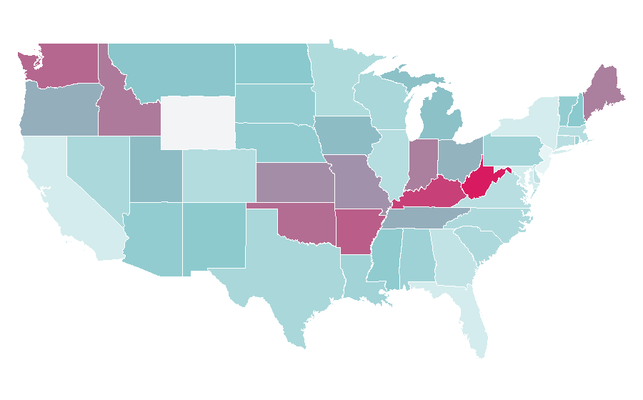 Affinity by region — Misha Collins, United States
