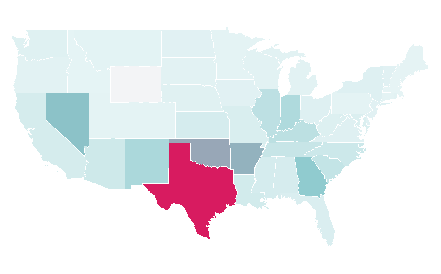 Affinity by region — Miss A, United States