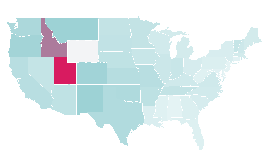 Affinity by region — Miss Congeniality (film), United States
