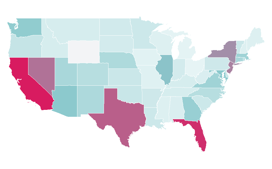 Affinity by region — Miss Universe, United States