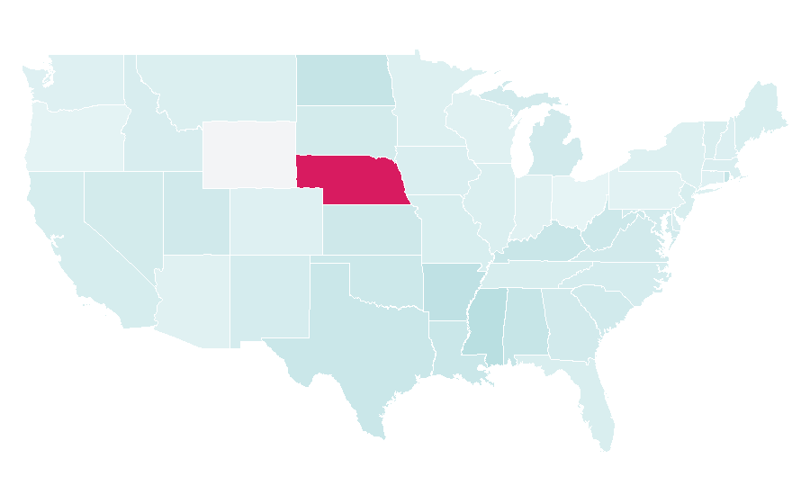 Affinity by region — Miss USA, United States