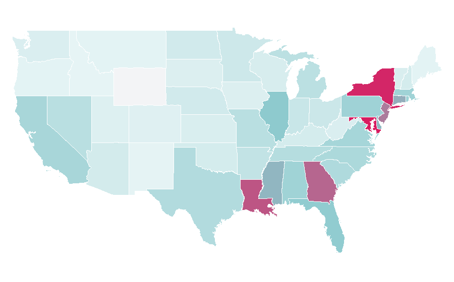 Affinity by region — Missguided, United States